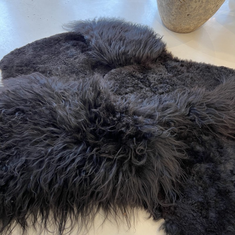 Small Black Hide Rug - Image 5