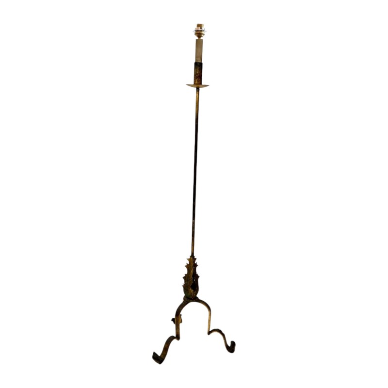 Spanish Gilded Iron Floor Lamp