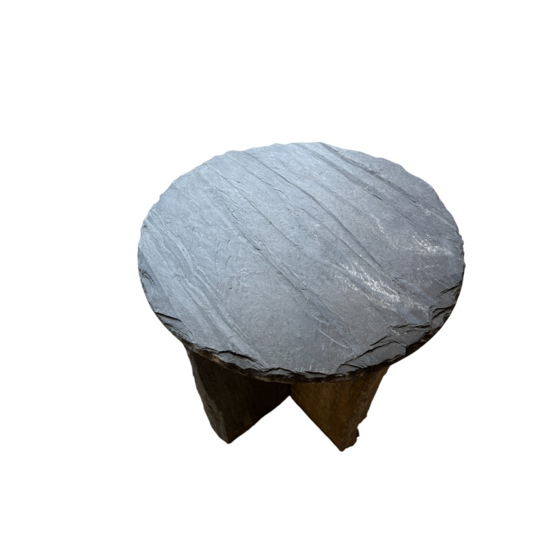 French Slate Side Tables (1 available) - Image 4