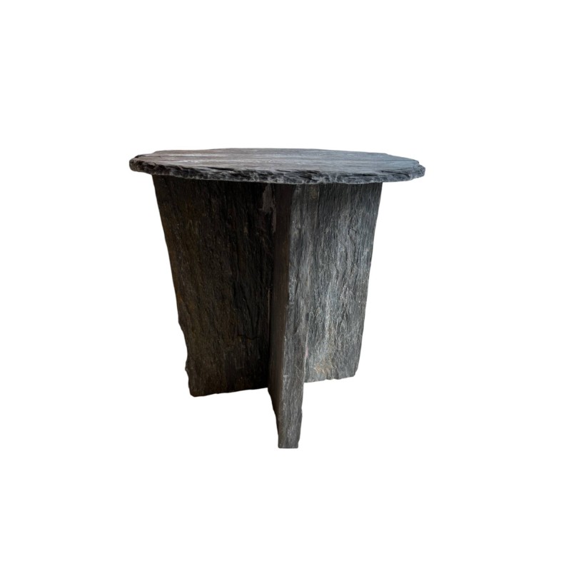 French Slate Side Tables (1 available) - Image 2