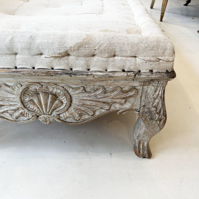 18th Century Swedish Rococo Long Bench - Image 2