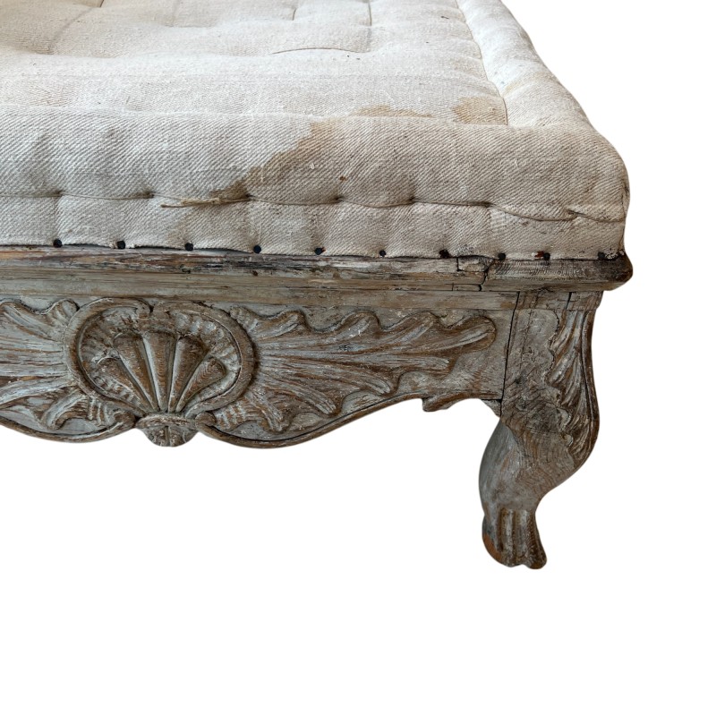 18th Century Swedish Rococo Long Bench - Image 3