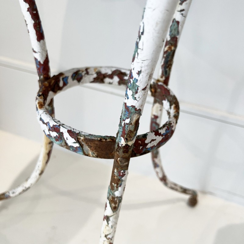 19th Century Table with Iron Base and Slate Top - Image 5