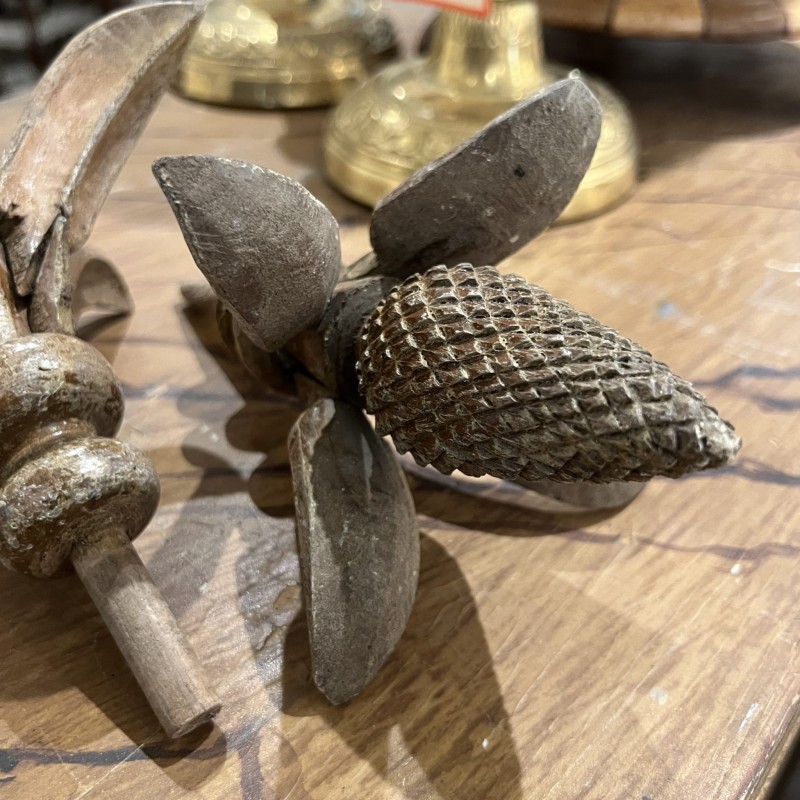 19th Century Wood Leaf Finials - Image 4
