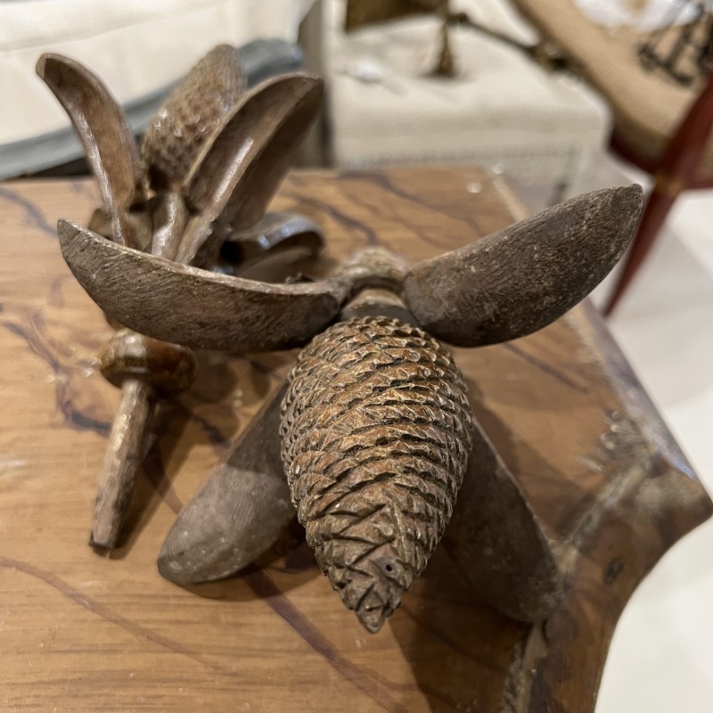 19th Century Wood Leaf Finials - Image 5