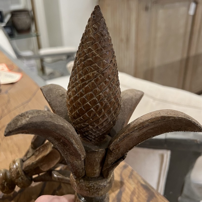 19th Century Wood Leaf Finials - Image 6