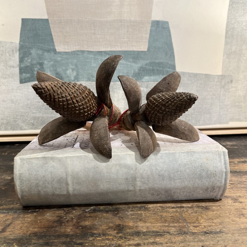 19th Century Wood Leaf Finials - Image 3