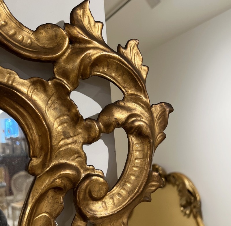 Early 20th Century Large Venetian Gilded Wood Mirrors - Image 8