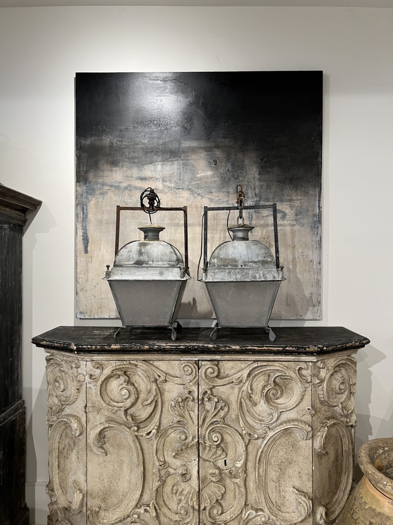 French 19th Century Tole Pair of Lanterns - Image 9