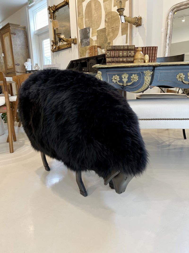 Maison Sheep Ottoman - Black - Image 9