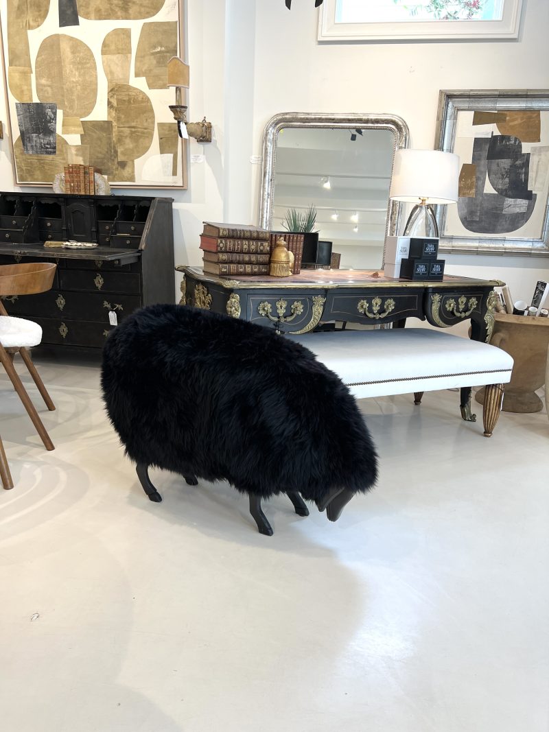 Maison Sheep Ottoman - Black - Image 8