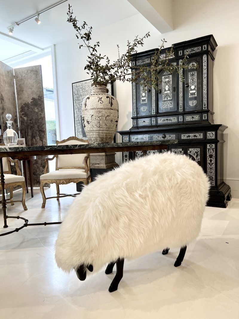 Maison Sheep Ottoman - White - Image 6