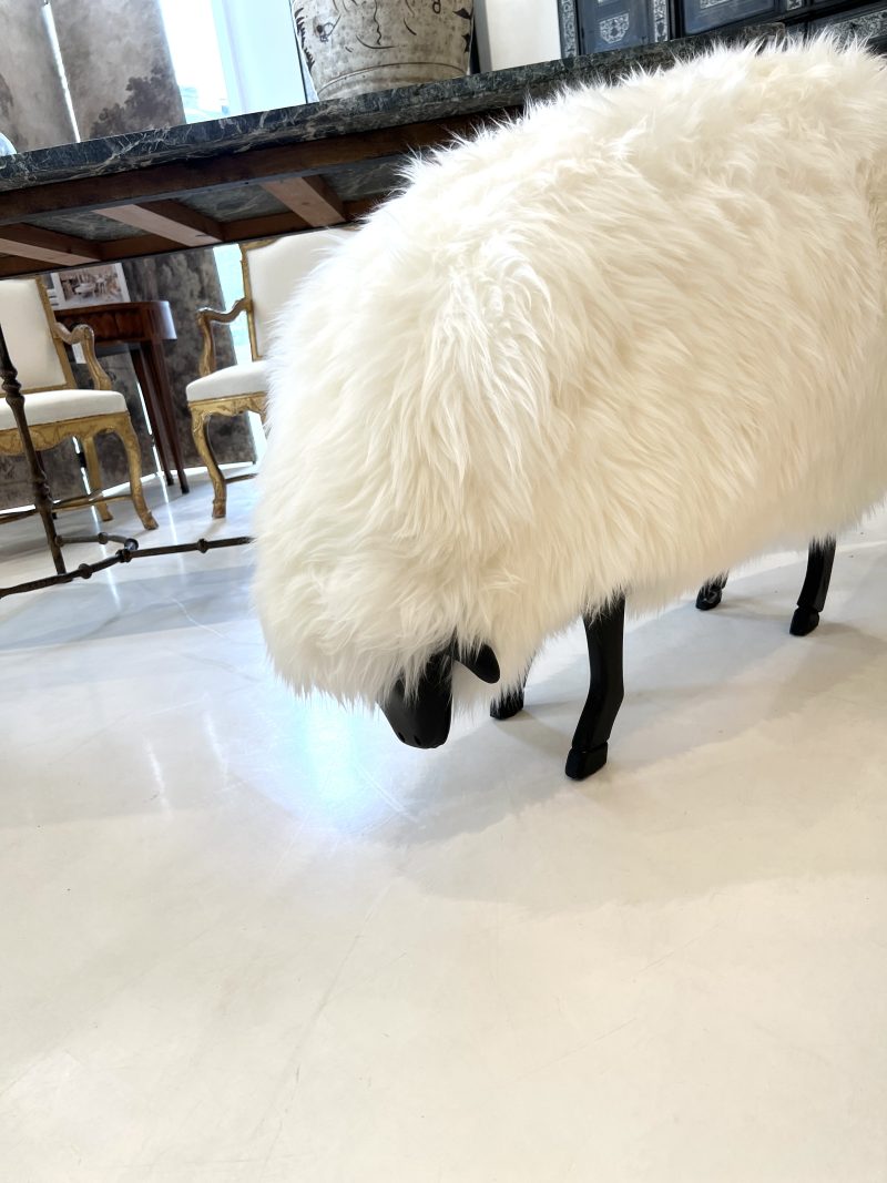 Maison Sheep Ottoman - White - Image 7