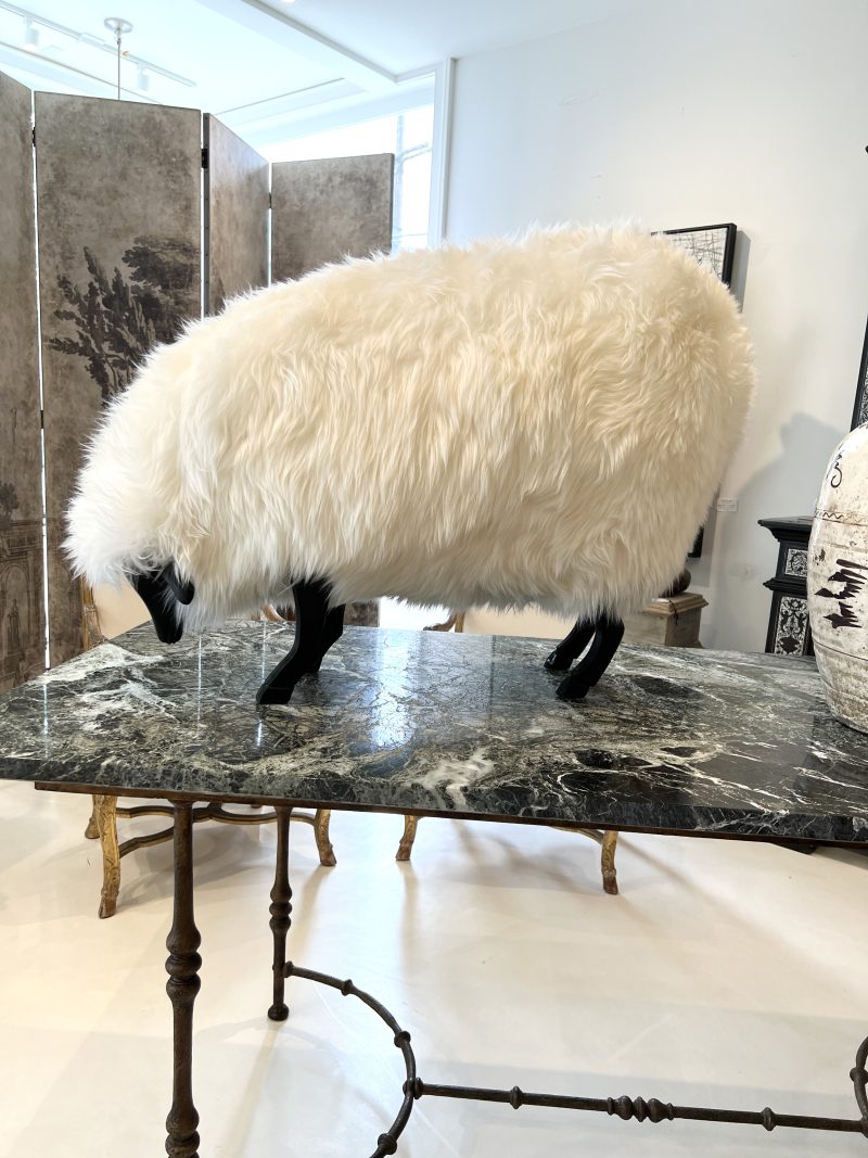 Maison Sheep Ottoman - White - Image 5