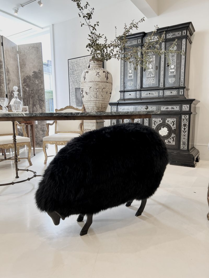 Maison Sheep Ottoman - Black - Image 6