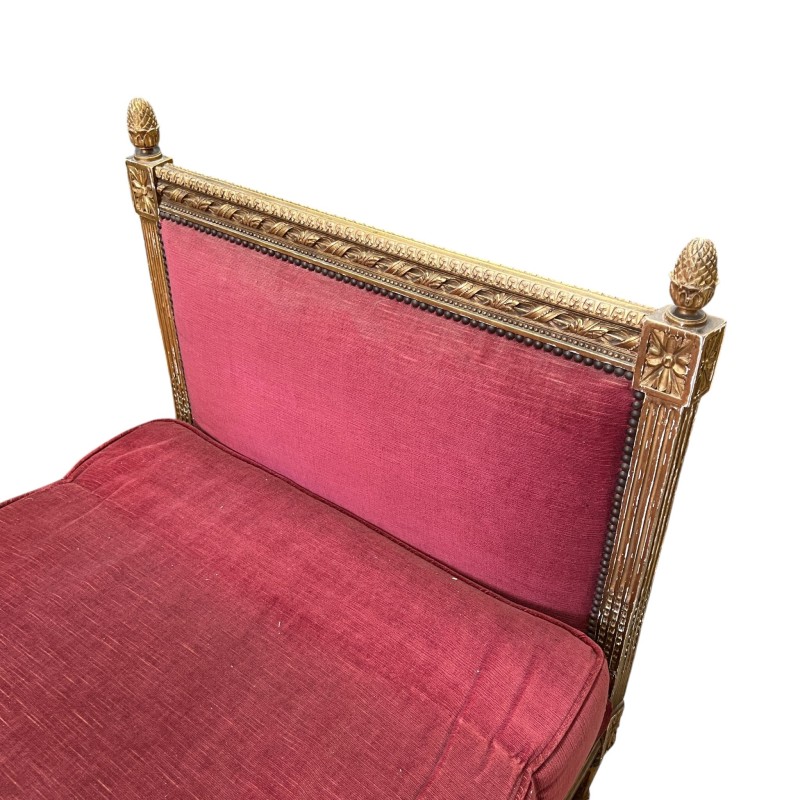 19th Century Louis XVI Gilded Daybed - Image 6
