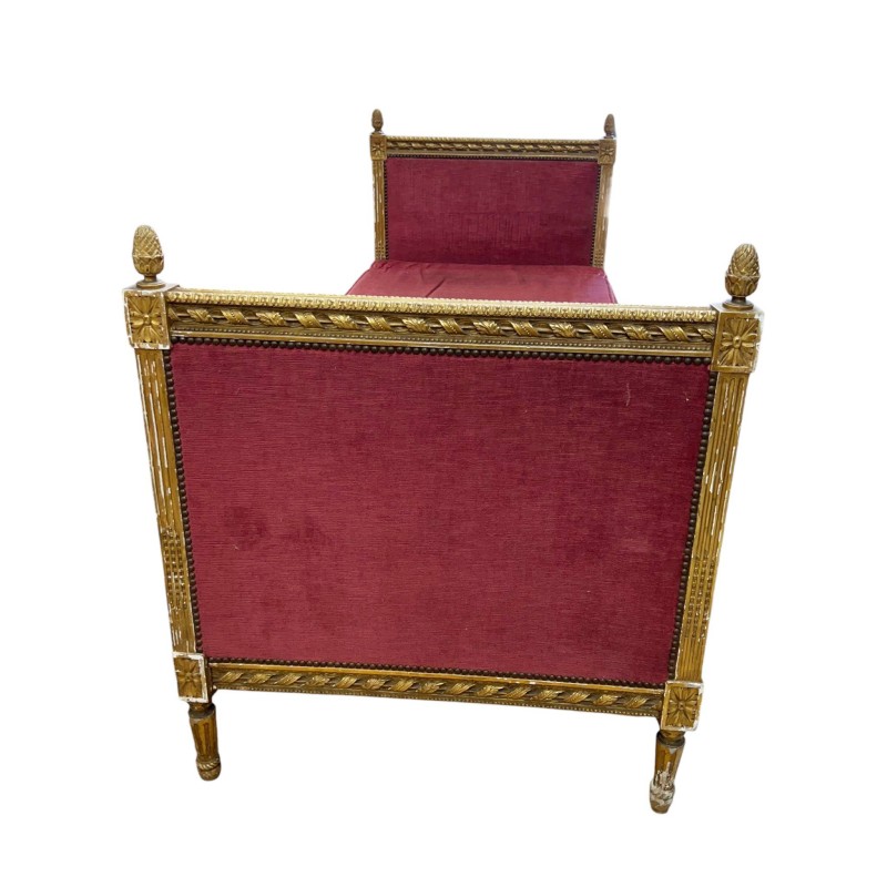 19th Century Louis XVI Gilded Daybed - Image 4