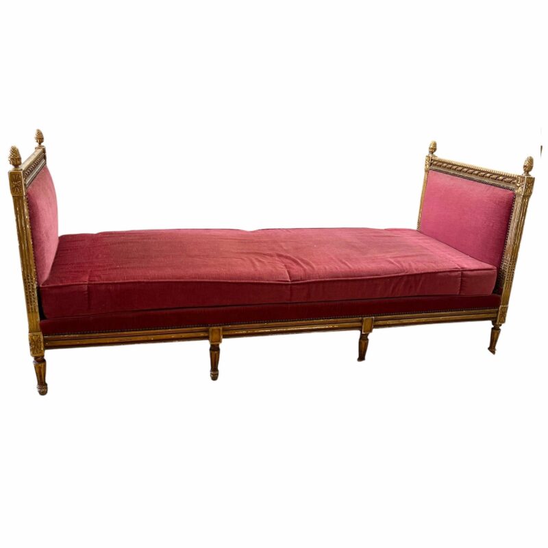 19th Century Louis XVI Gilded Daybed