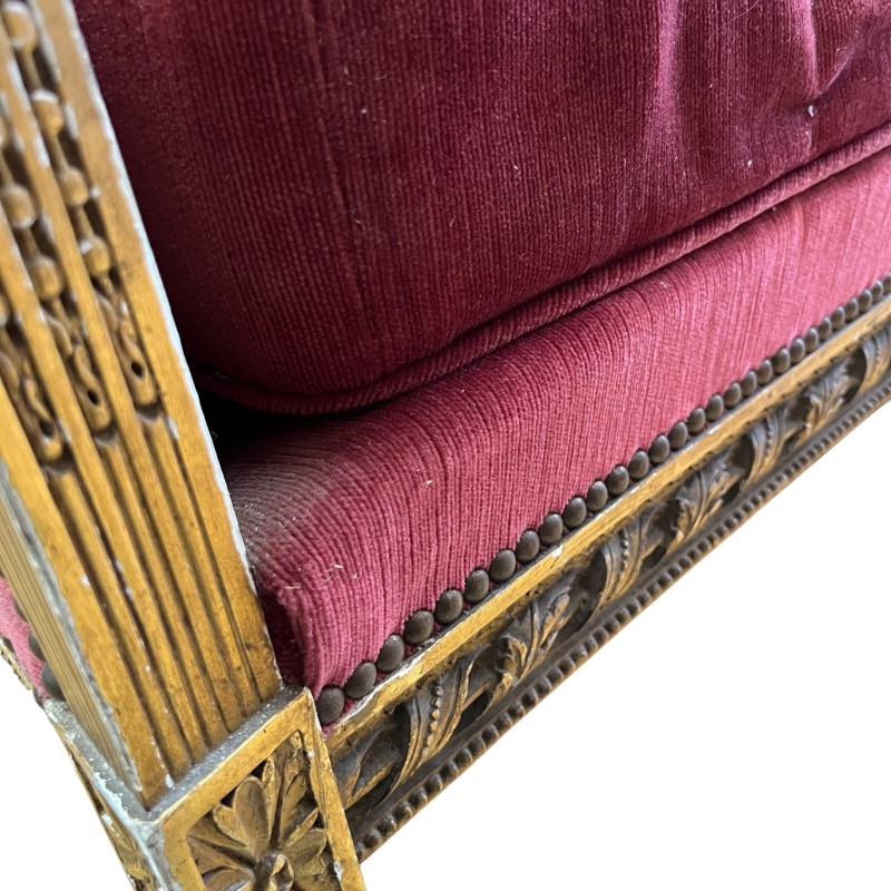 19th Century Louis XVI Gilded Daybed - Image 8