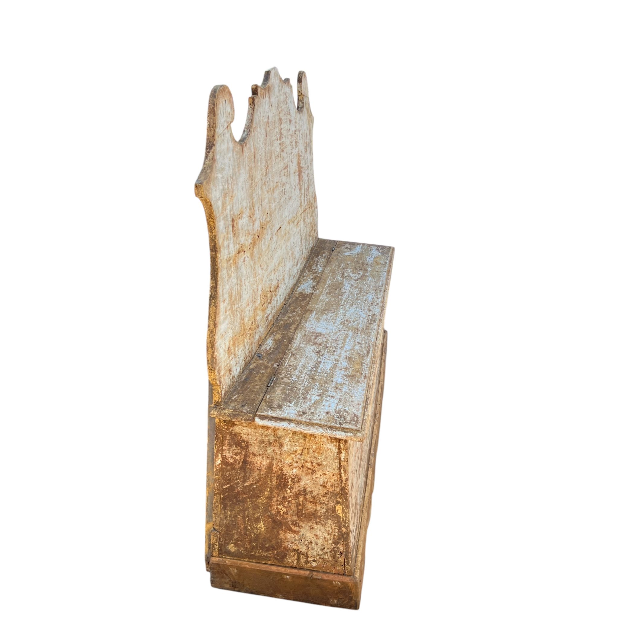19th Century Italian Pair of Painted Wood Banquettes - Image 2