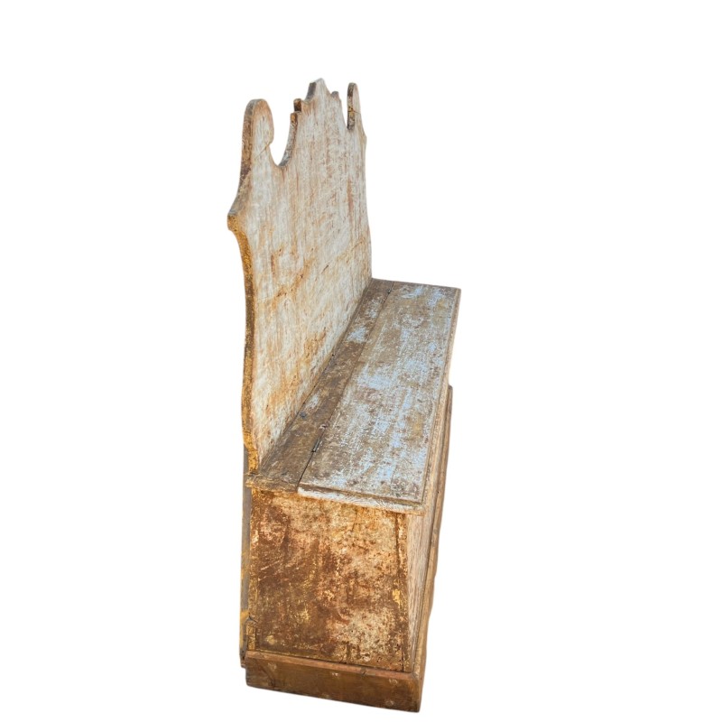 19th Century Italian Pair of Painted Wood Banquettes - Image 2