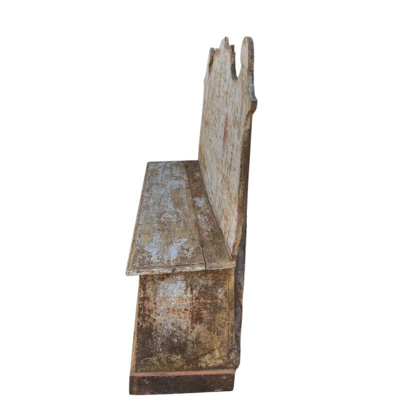 19th Century Italian Pair of Painted Wood Banquettes - Image 3