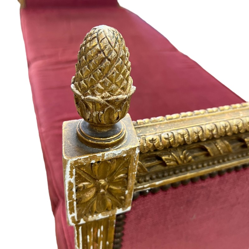 19th Century Louis XVI Gilded Daybed - Image 5