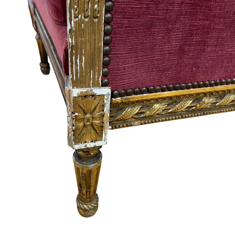 19th Century Louis XVI Gilded Daybed - Image 2