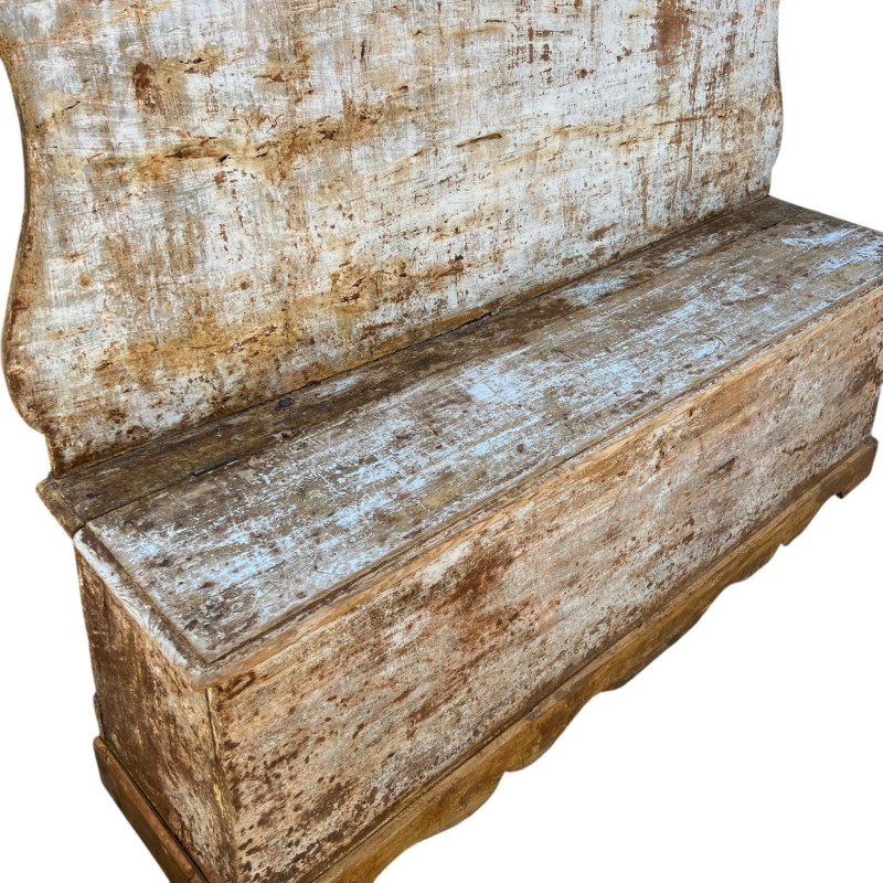19th Century Italian Pair of Painted Wood Banquettes - Image 5