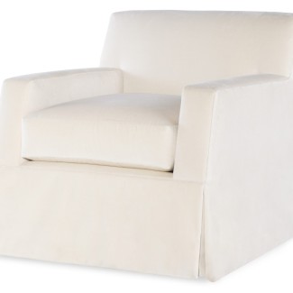 François Skirted Swivel Chair