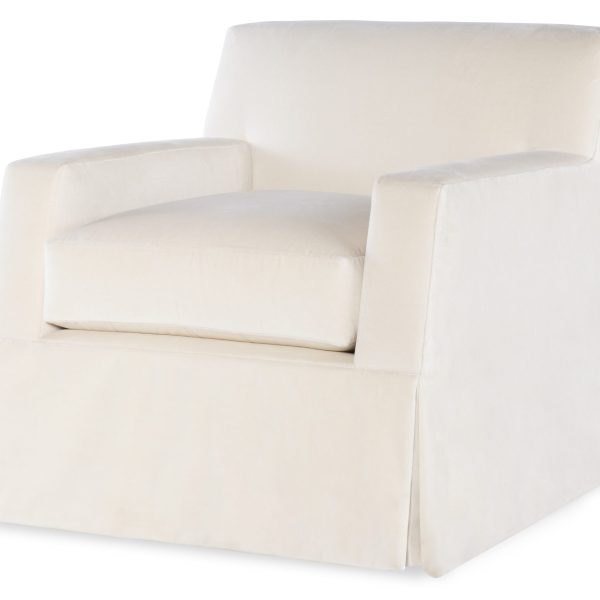 François Skirted Swivel Chair
