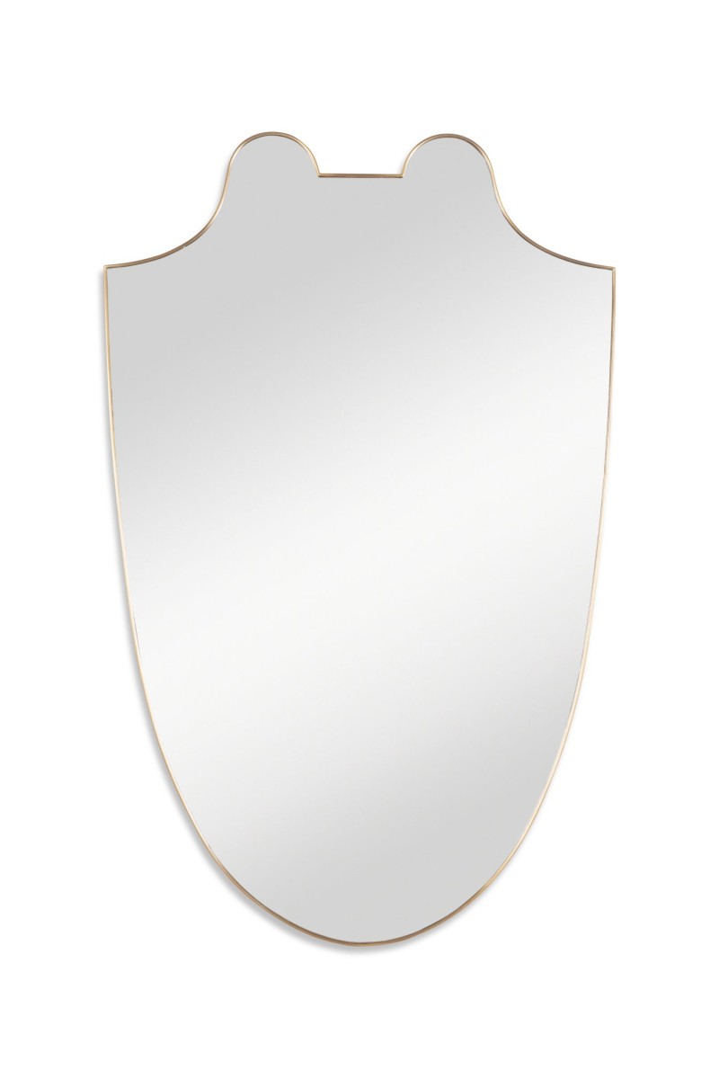 Rivoli Shield Mirror - Italian Vintage Brass - Image 2