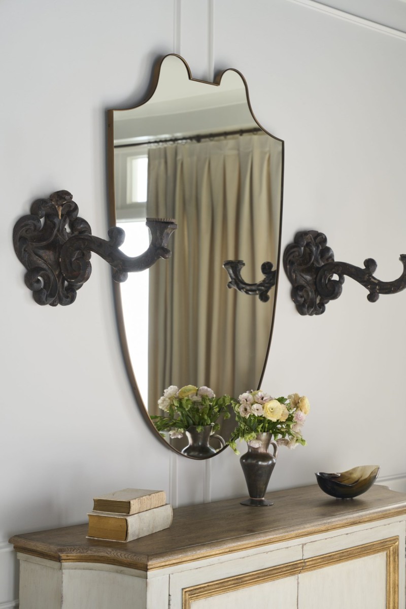 Rivoli Shield Mirror - Italian Vintage Brass - Image 3