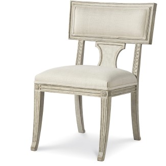 Von Swedish Carved Dining Chair - Swedish Scraped White