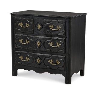 Louis XIV Nightstand - French Ebonized Noir