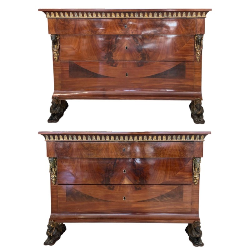Pair of 18th Century Mahogany Chests