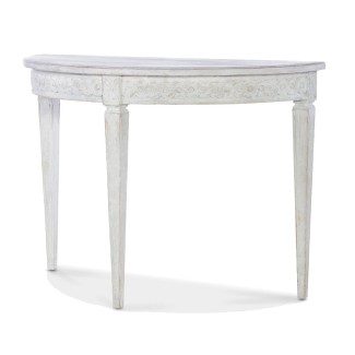 Petite Lutetia Console Table - Swedish Rubbed White