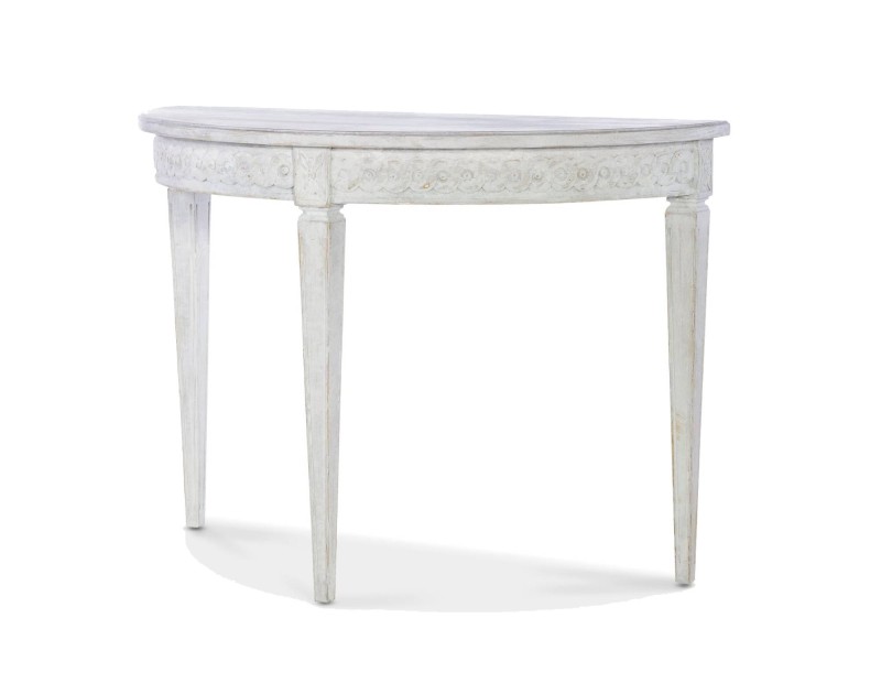 Petite Lutetia Console Table - Swedish Rubbed White