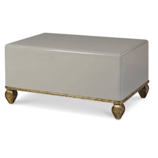 Loire Cocktail Table - French Lacquered Grey W/Gold