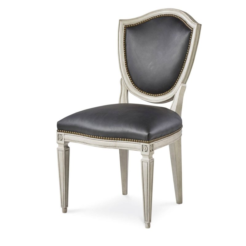 Jean Luc Shield Back Side Chair - Italian Painted Blanc