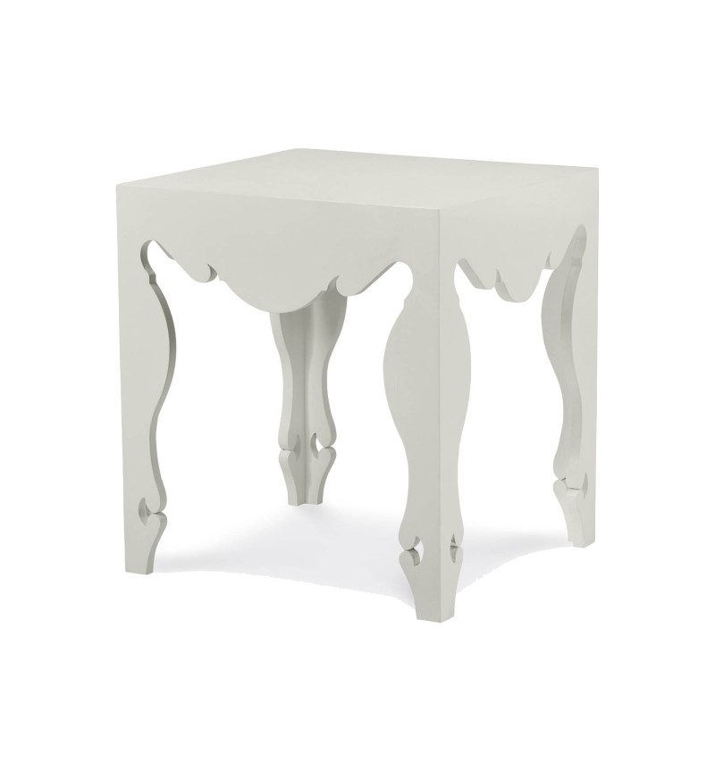 Sven Lamp Table - French White Plaster