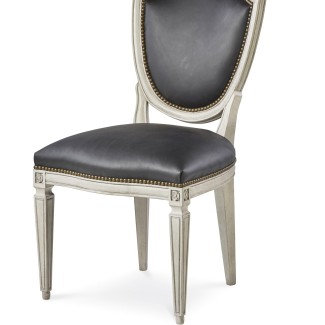 Jean Luc Shield Back Side Chair - Italian Painted Blanc