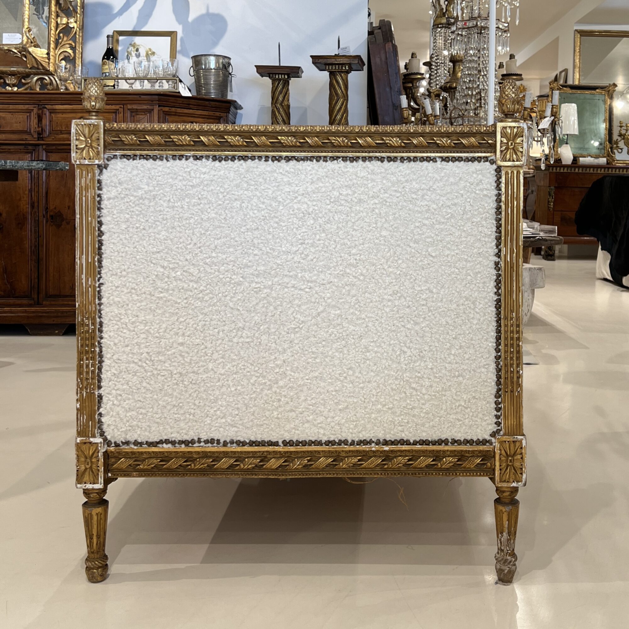 19th Century Louis XVI Gilded Daybed - Image 3