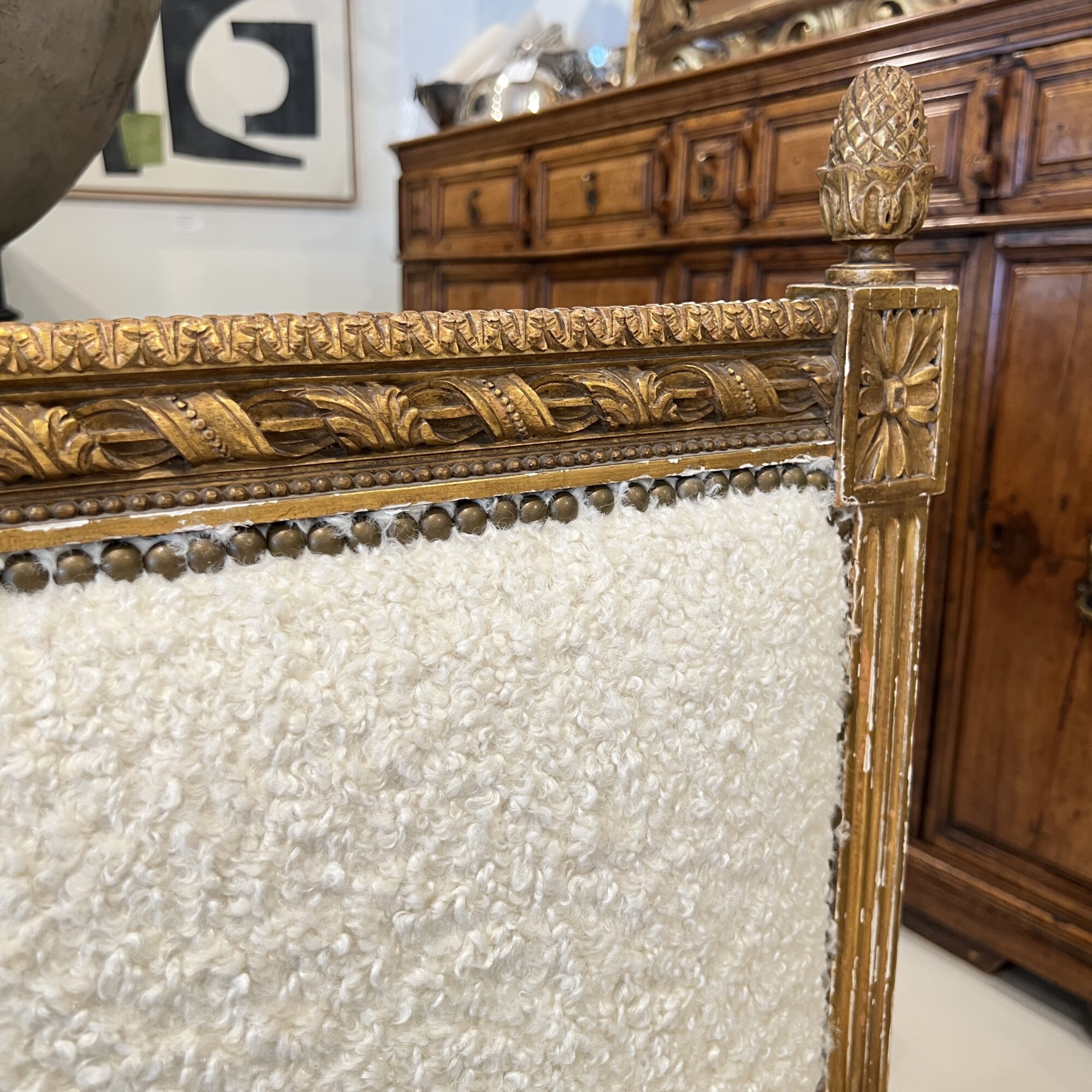 19th Century Louis XVI Gilded Daybed - Image 10