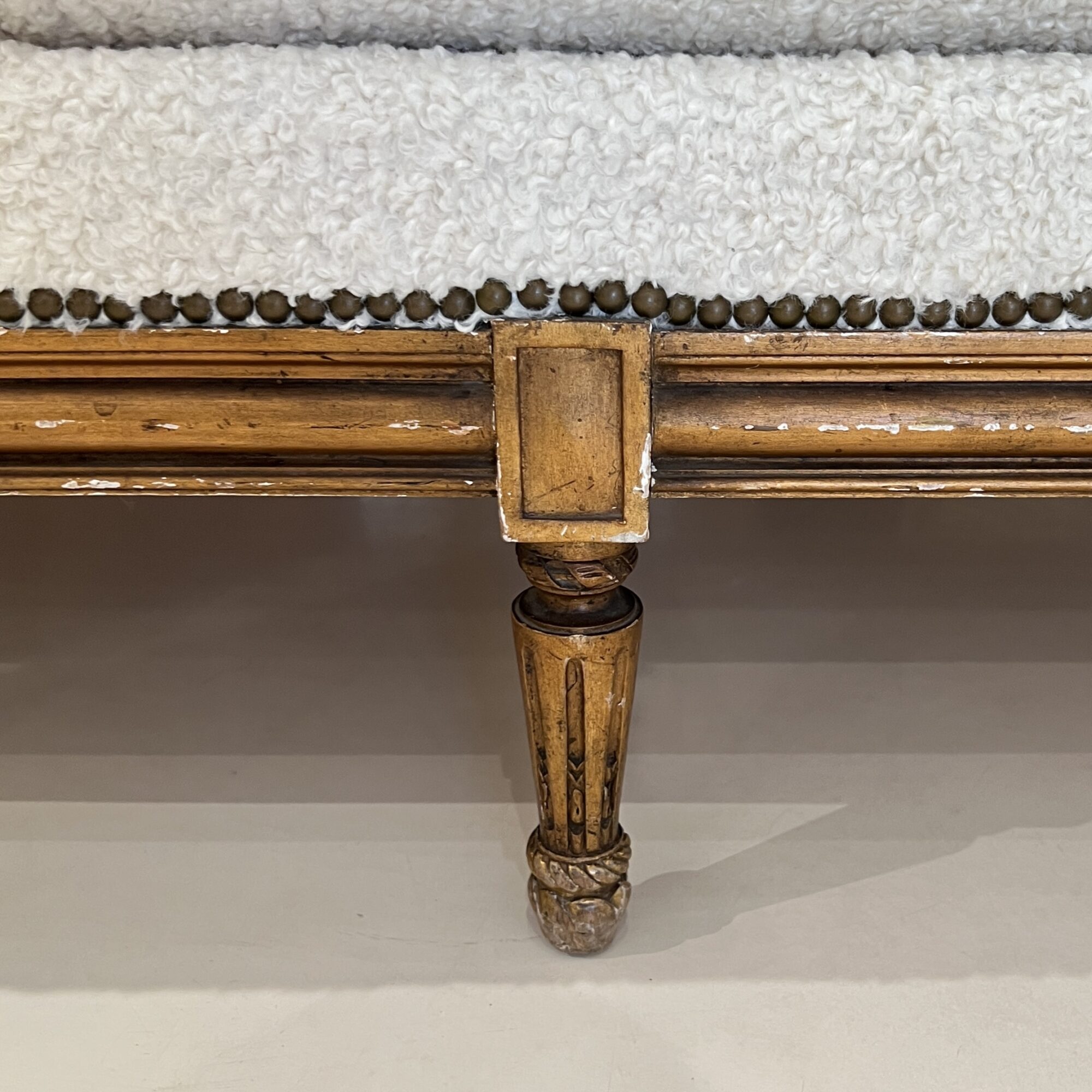 19th Century Louis XVI Gilded Daybed - Image 7