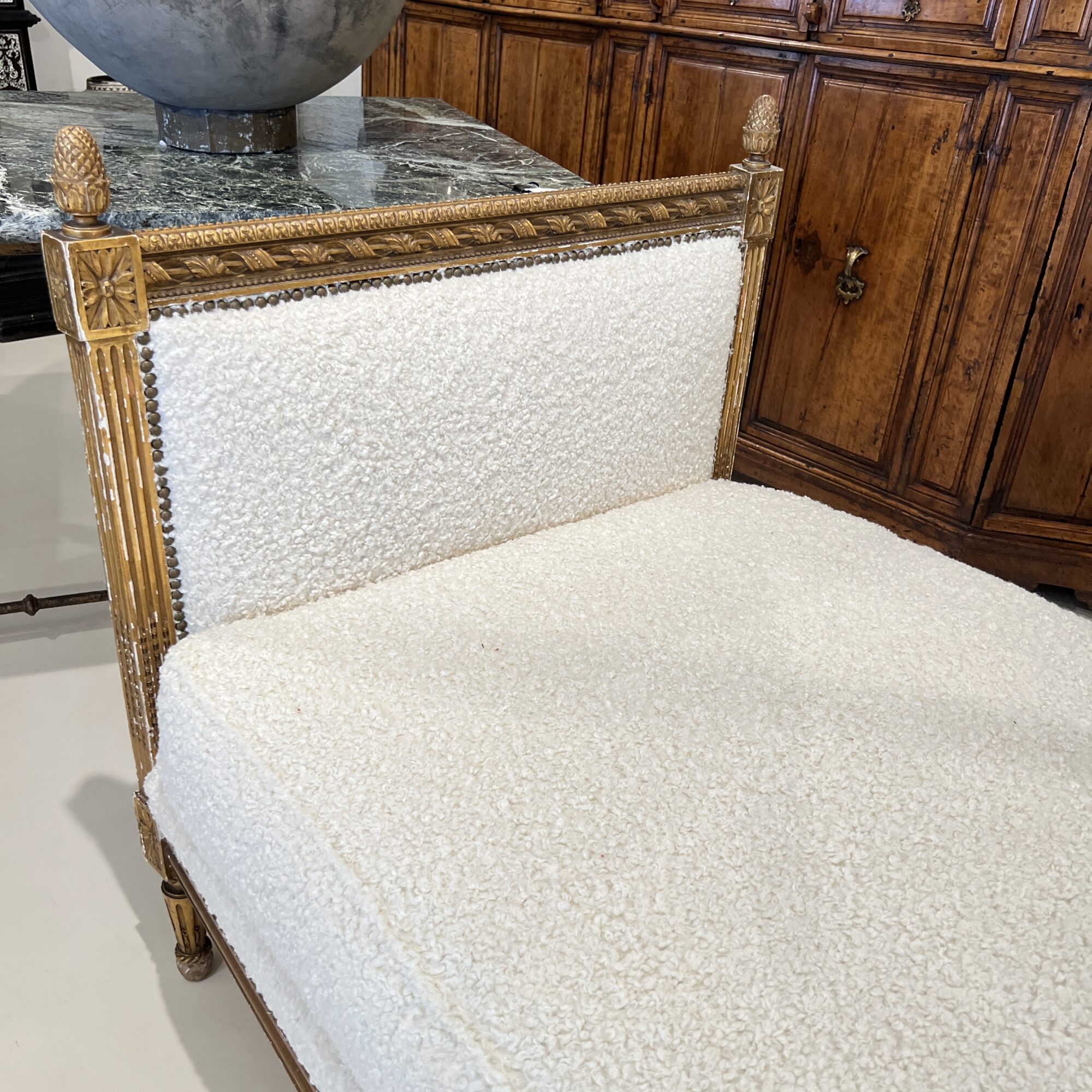 19th Century Louis XVI Gilded Daybed - Image 6