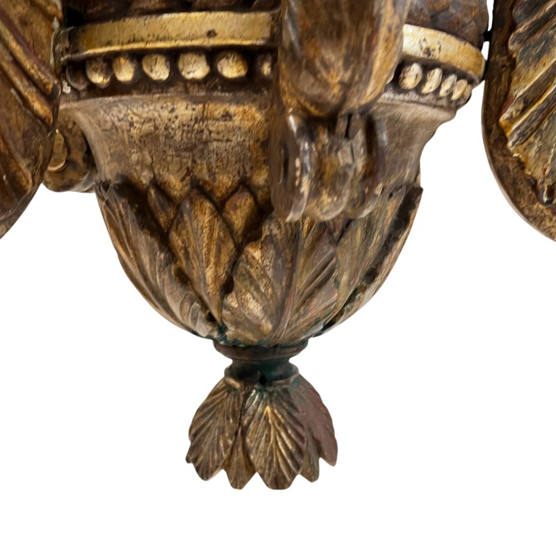 17th Century Italian Wood with Gilding Chandelier - Image 2