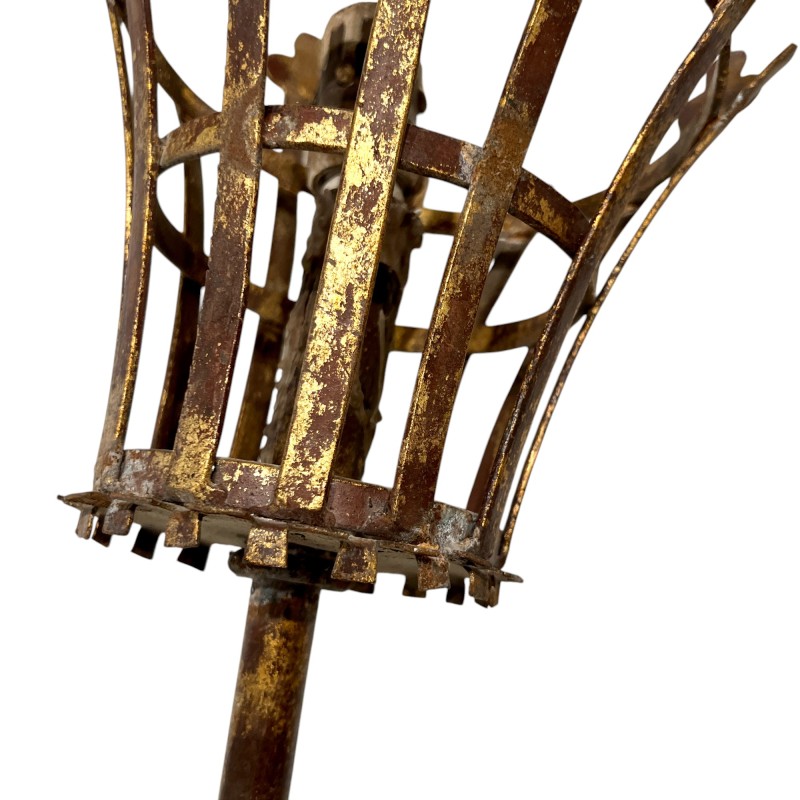 20th Century Pair of Italian Large Iron Sconces - Image 11