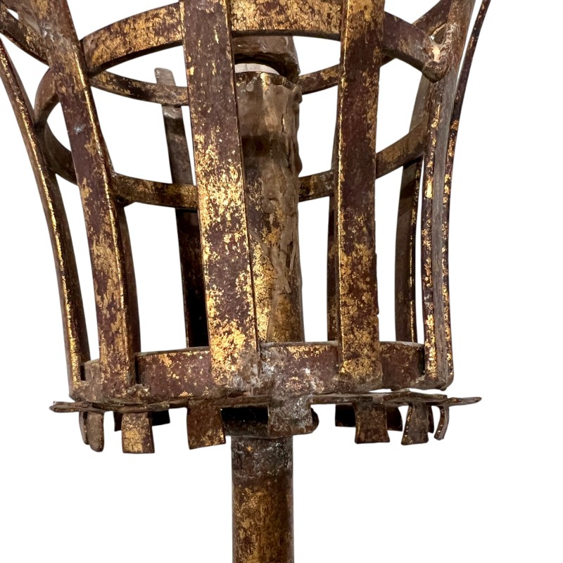 20th Century Pair of Italian Large Iron Sconces - Image 9