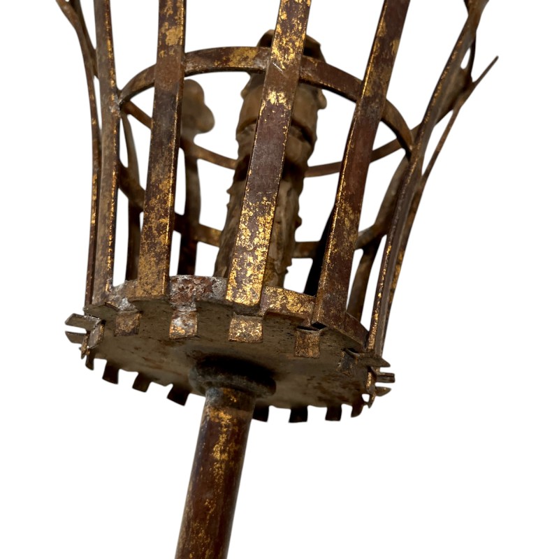 20th Century Pair of Italian Large Iron Sconces - Image 6
